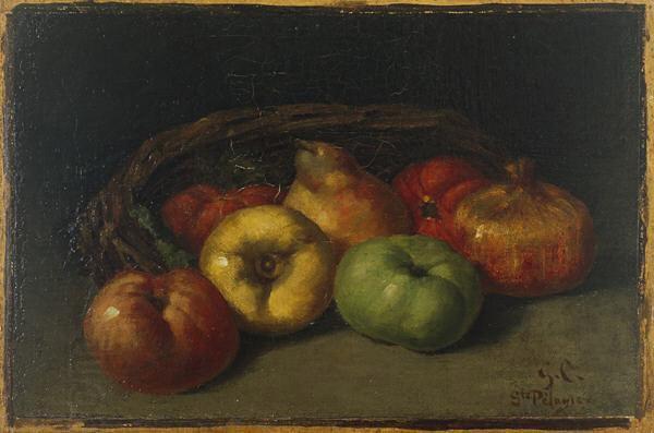 Gustave Courbet Still Life with Apples, Pear, and Pomegranates